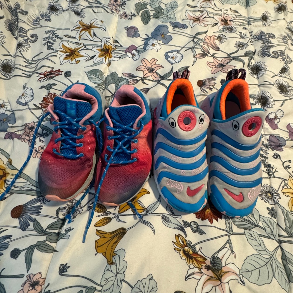 Nike and under amour Kids Sneakers in Blue and Pink